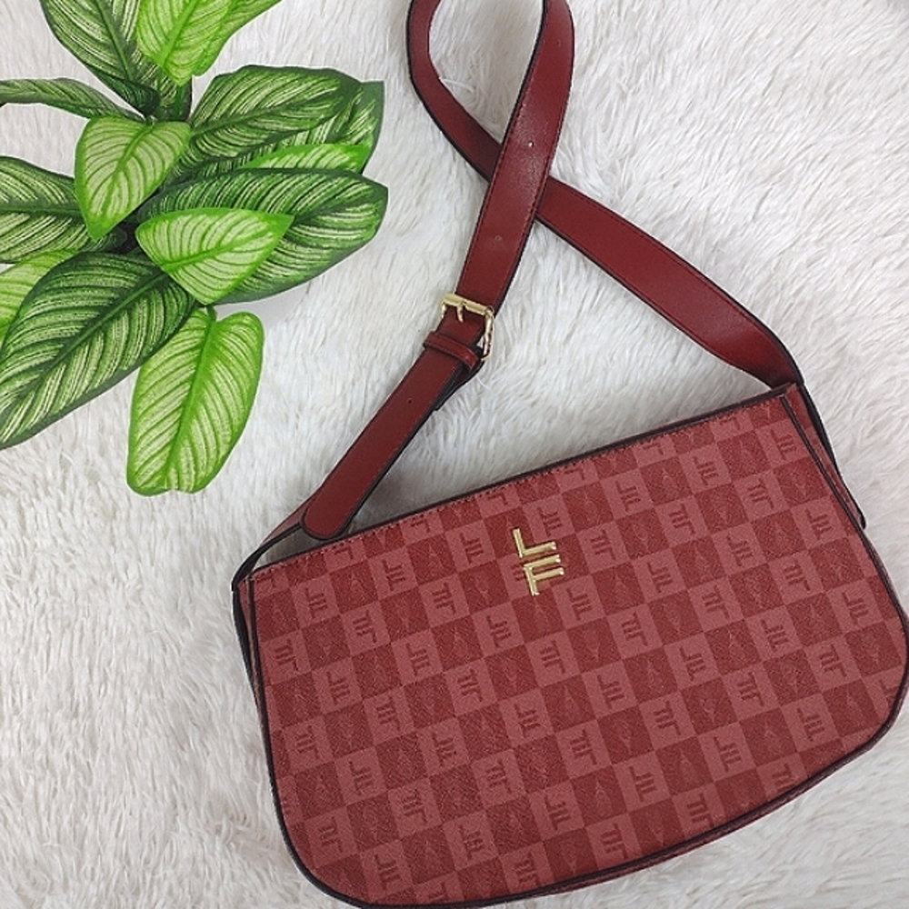 London Fog Brick Red Logo Shoulder Bag